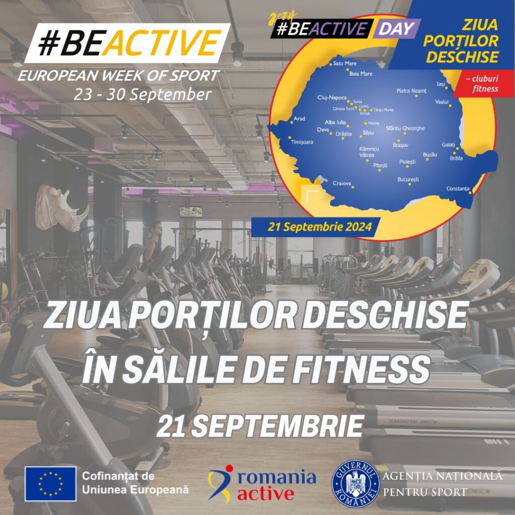 Descoperă beneficiile mișcării la #BEACTIVE DAY: sălile de fitness se deschid GRATUIT pe 21 Septembrie! 459639253 840837081467537 4382590954655793071 n