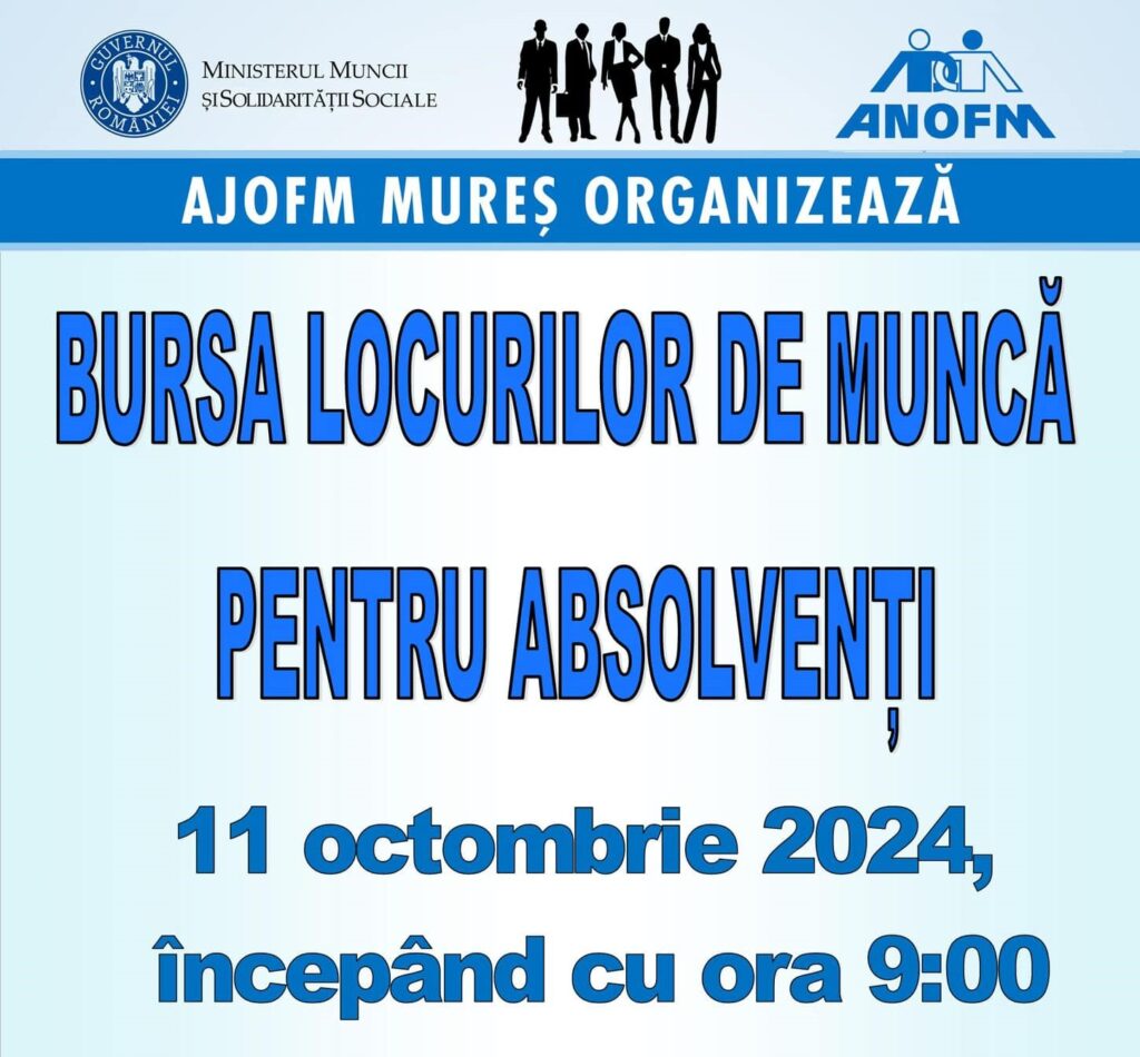 438 Locuri de muncă vacante declarate pentru Bursa Locurilor de Muncă pentru absolvenți WEFW