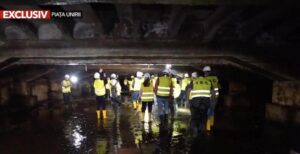 exclusiv imagini de sub planseul de la piata unirii care sta sa se prabuseasca nicusor dan si daniel baluta merg in inspectie 923997